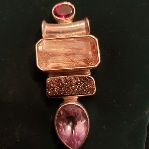 Vintage starborn creation 925 multistone pendant